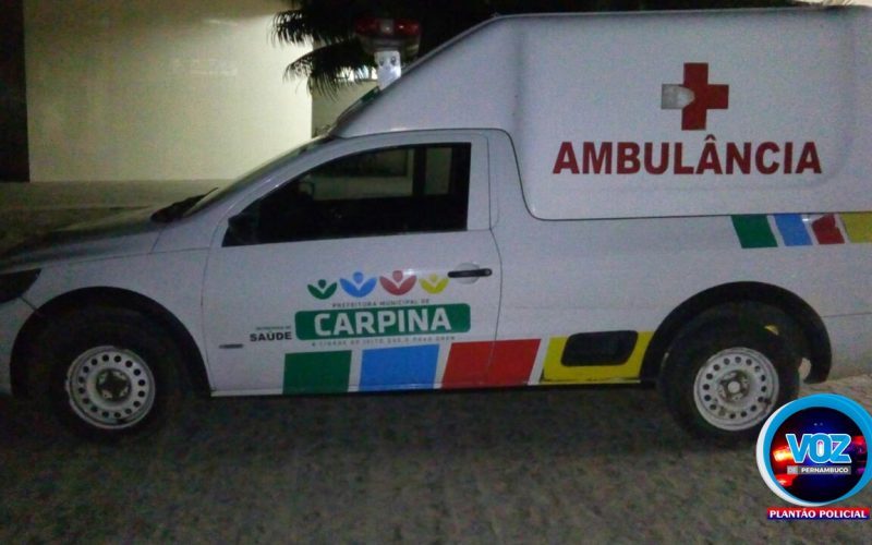 Jovem é atingido por disparo de arma em assalto em Carpina