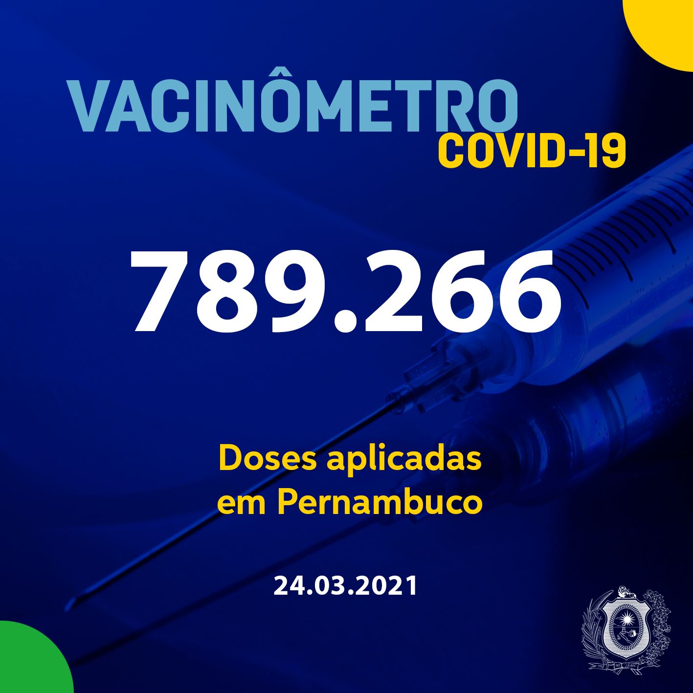 Covid-19: 789.266 doses das vacinas foram aplicadas no público prioritário em Pernambuco