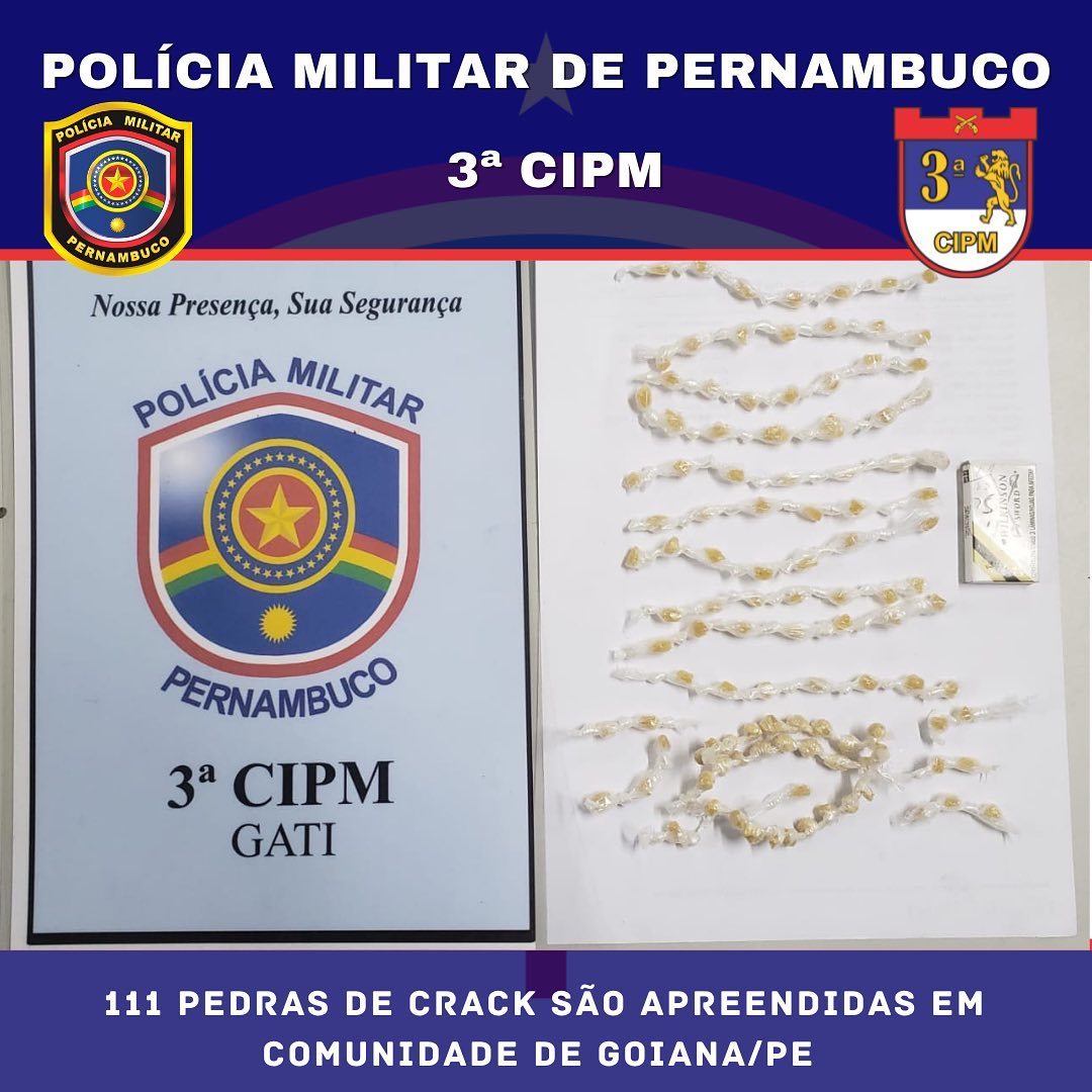 Drogas foram apreendidas em Goiana