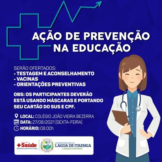 Ação de Prevenção na Educação será realizada em Lagoa de Itaenga