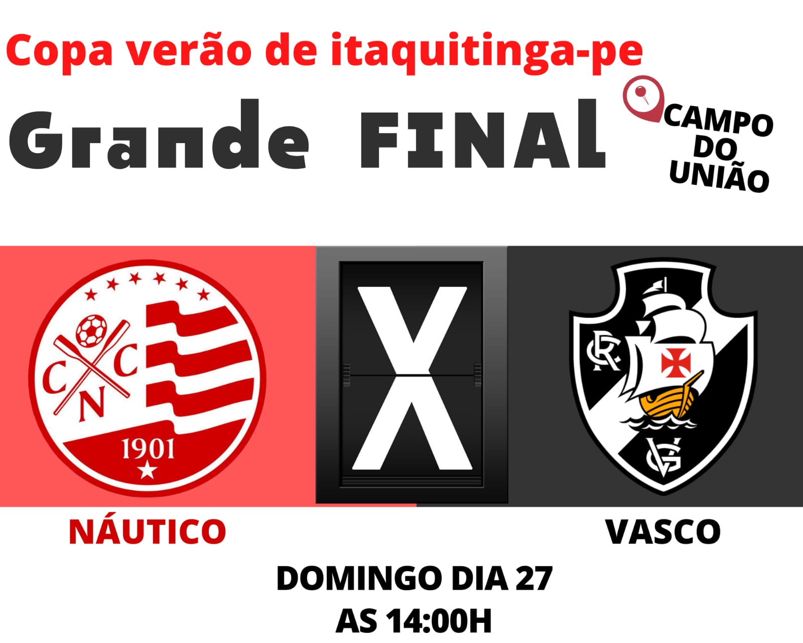 Náutico e Vasco irão se enfrentar na final da Copa Verão de Itaquitinga neste domingo (27)