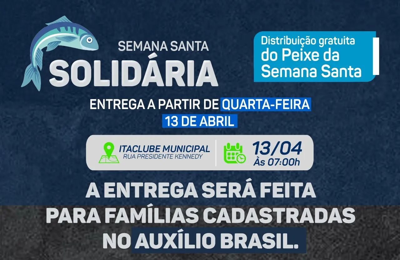 Famílias pertencentes ao Auxílio Brasil terão direito ao peixe da semana Santa em Lagoa de Itaenga