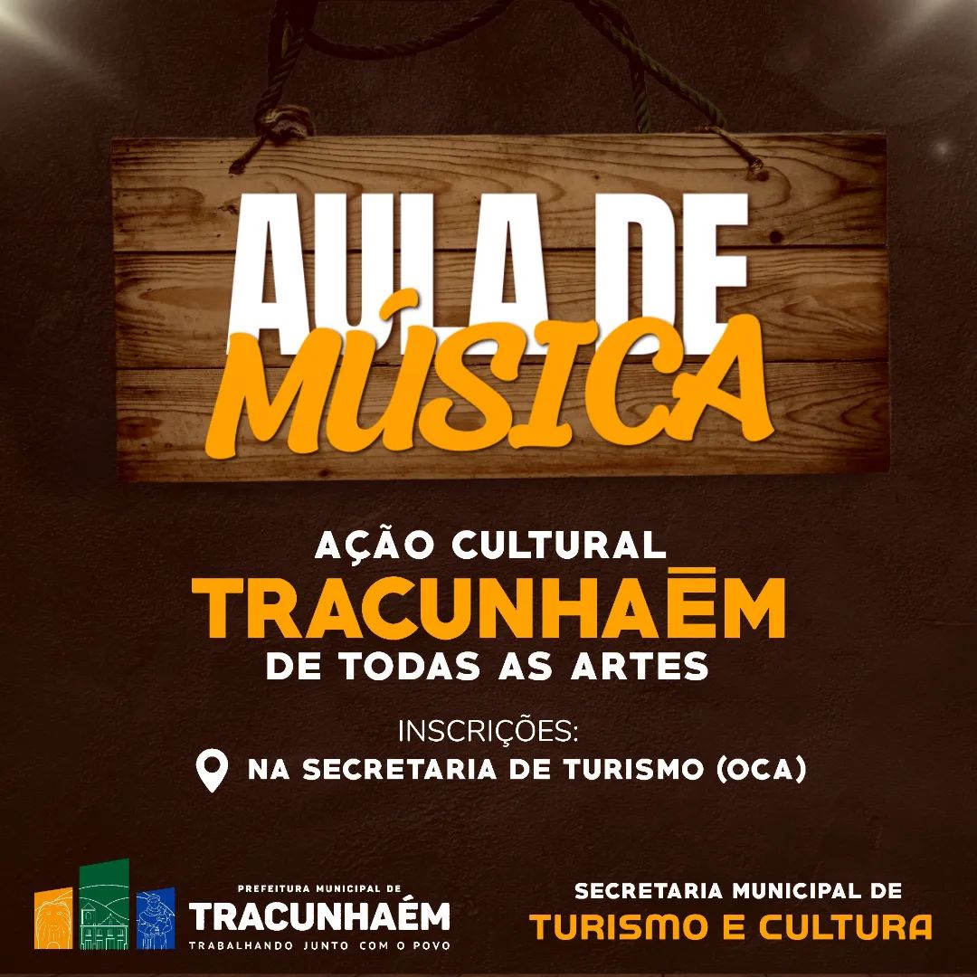 Inscrições abertas para aula de música em Tracunhaém
